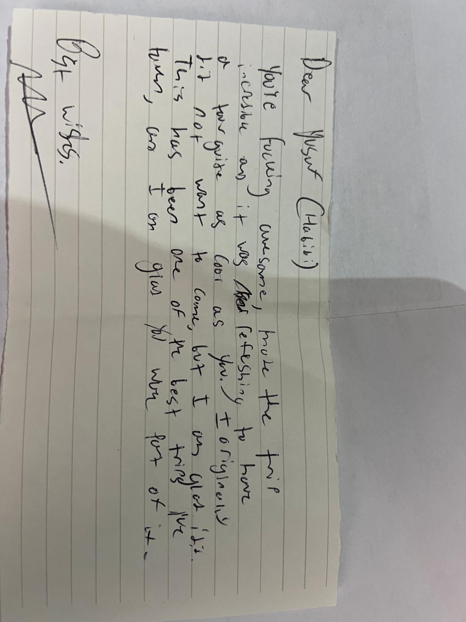 Traveler testimonial